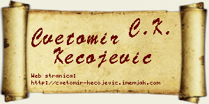 Cvetomir Kecojević vizit kartica